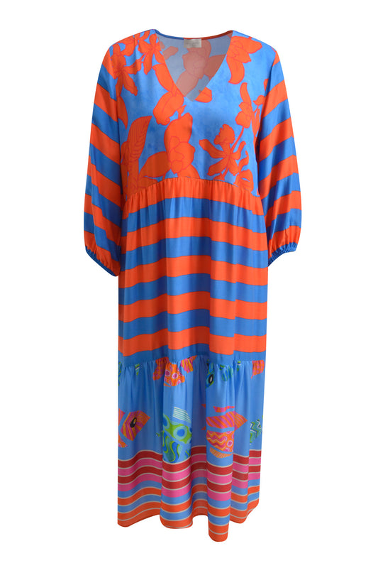 Midi-Dress in Santorini Print