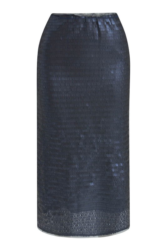 Milano Sequin Skirt in Navy