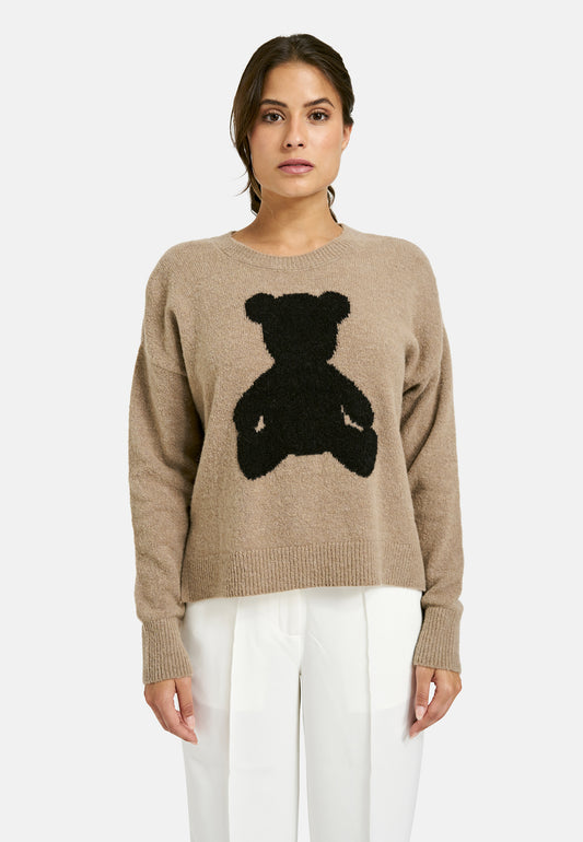Milano Italy Jumper with Teddy Design Mink