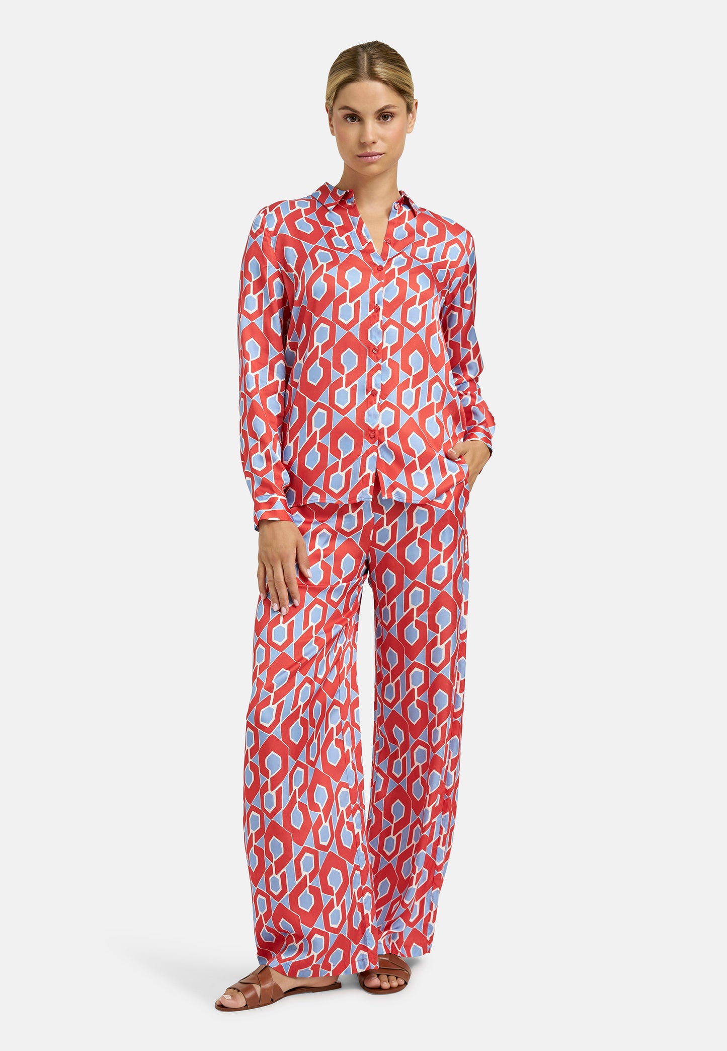 Milano Italy Shirt in Red Print