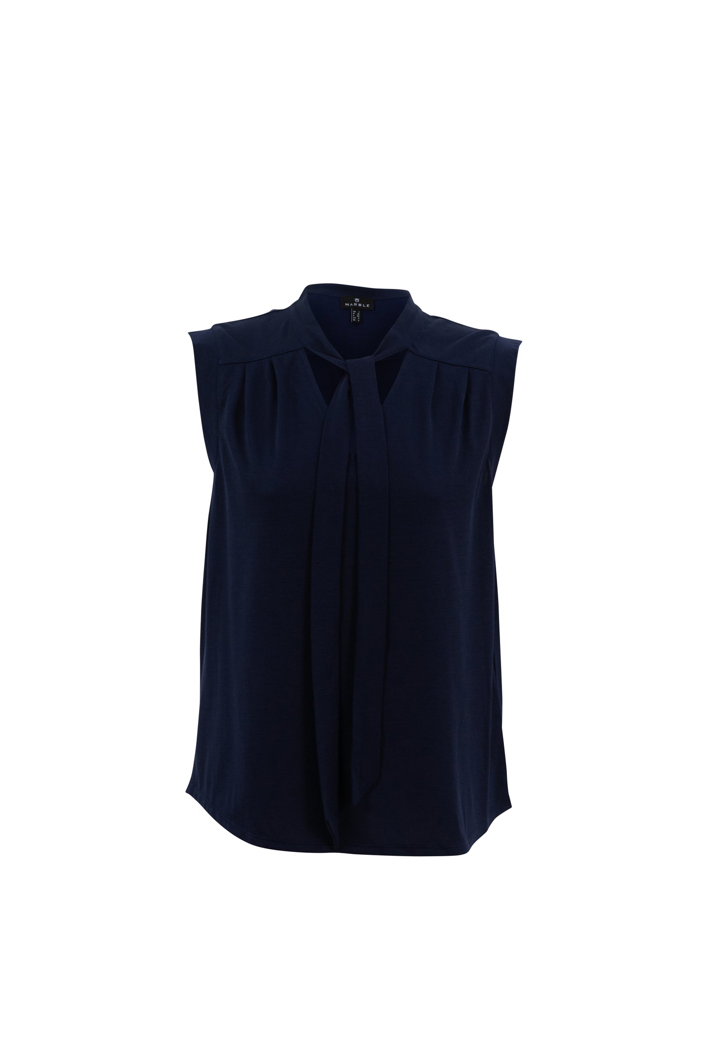 Neck Tie Top in Navy