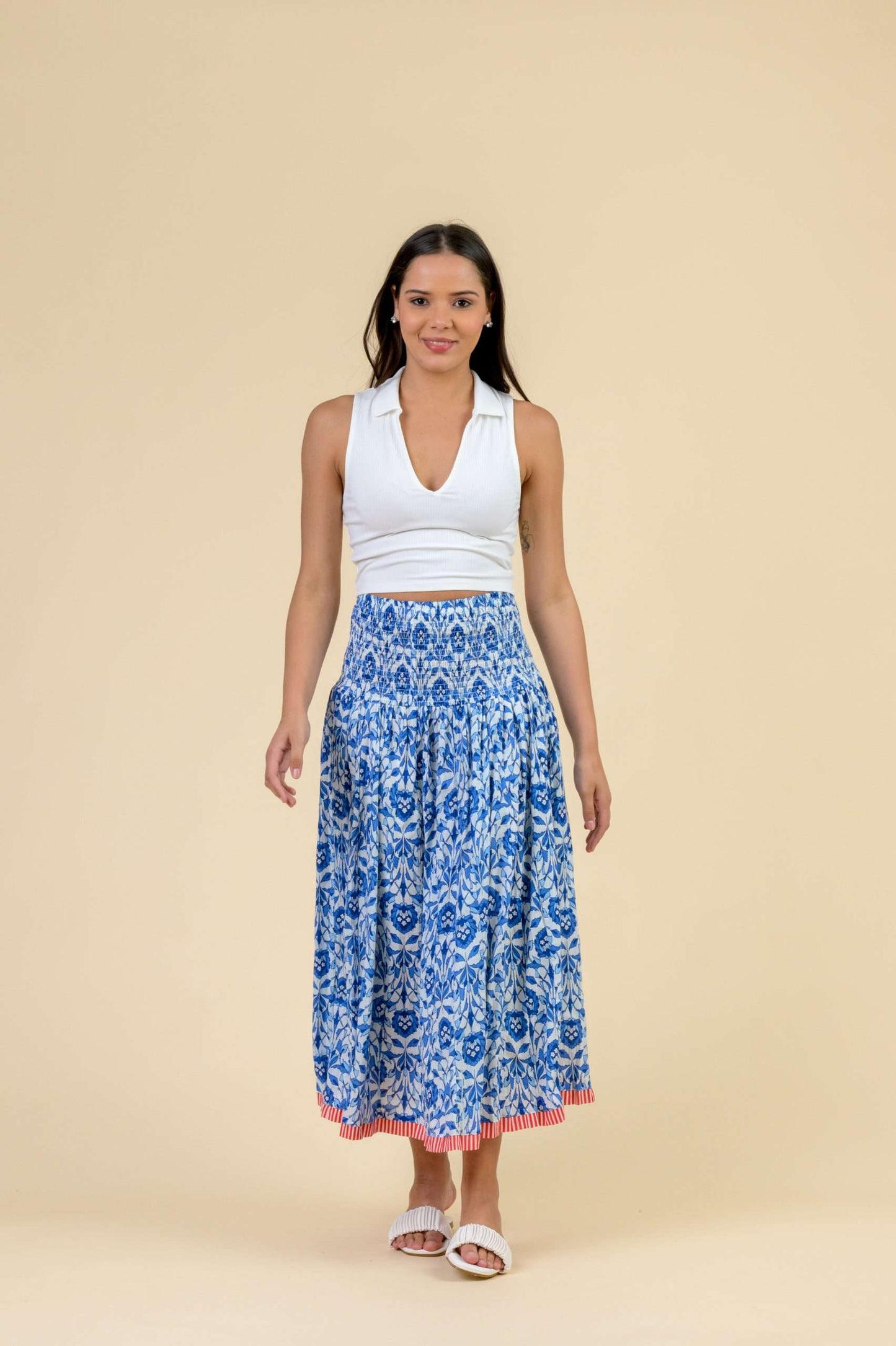Dream Apparel Arista Skirt in Tasmin Blue