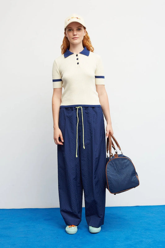 Dr Bloom Navy Technical Trousers in Navy