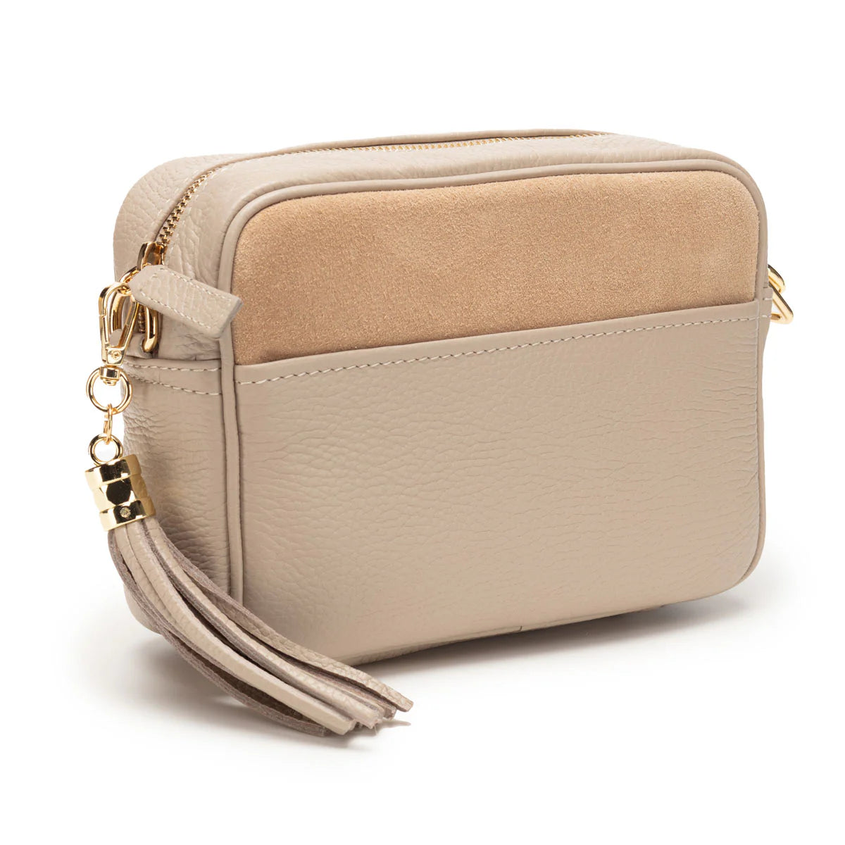 Elie Beaumont Suede Bag in Biscuit