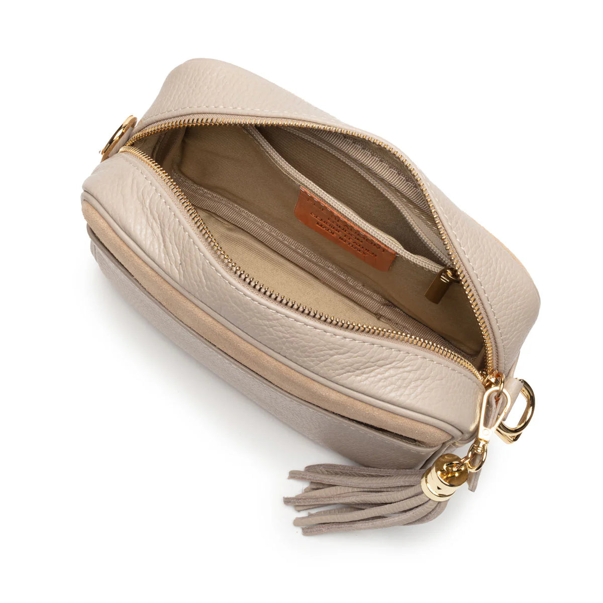 Elie Beaumont Suede Bag in Biscuit