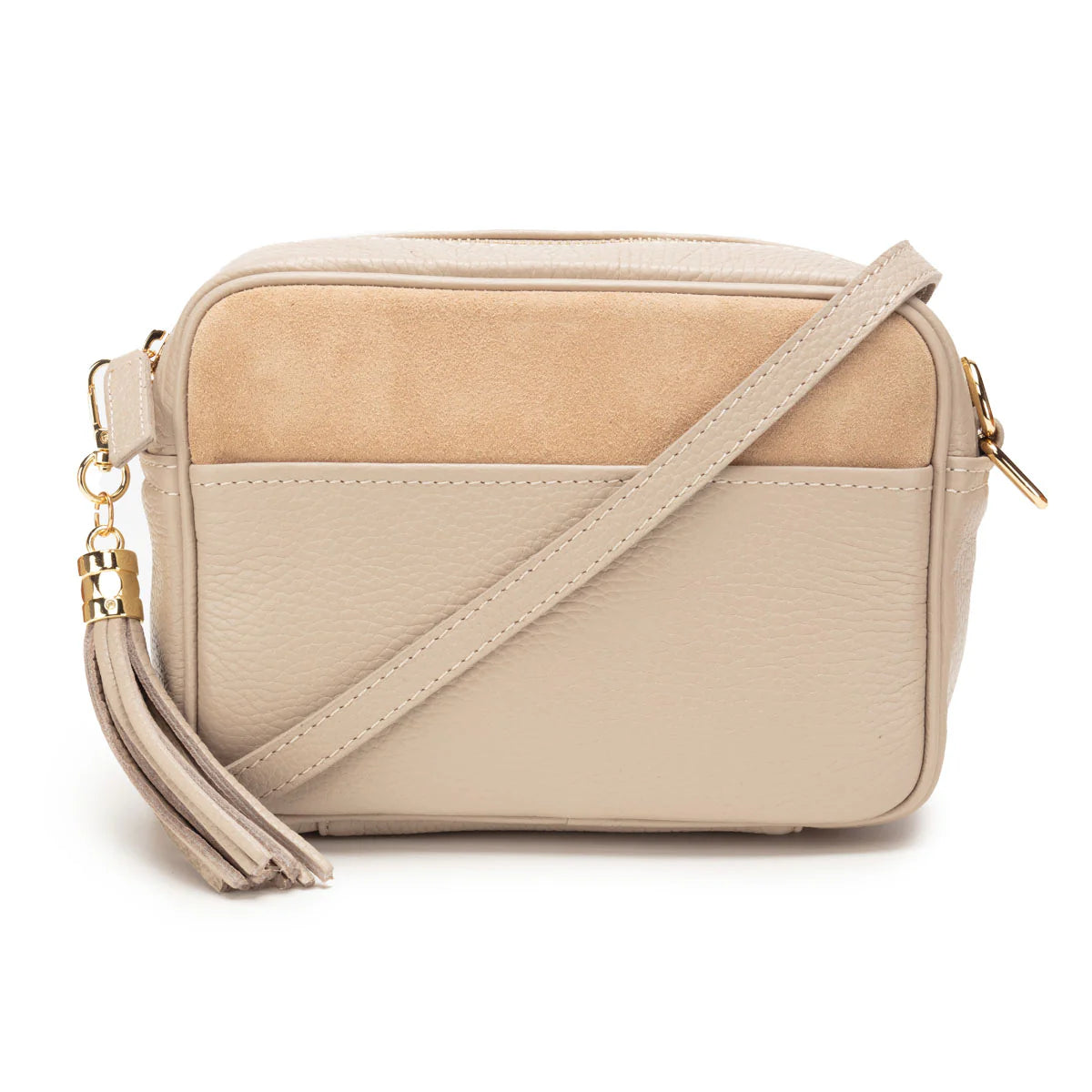 Elie Beaumont Suede Bag in Biscuit