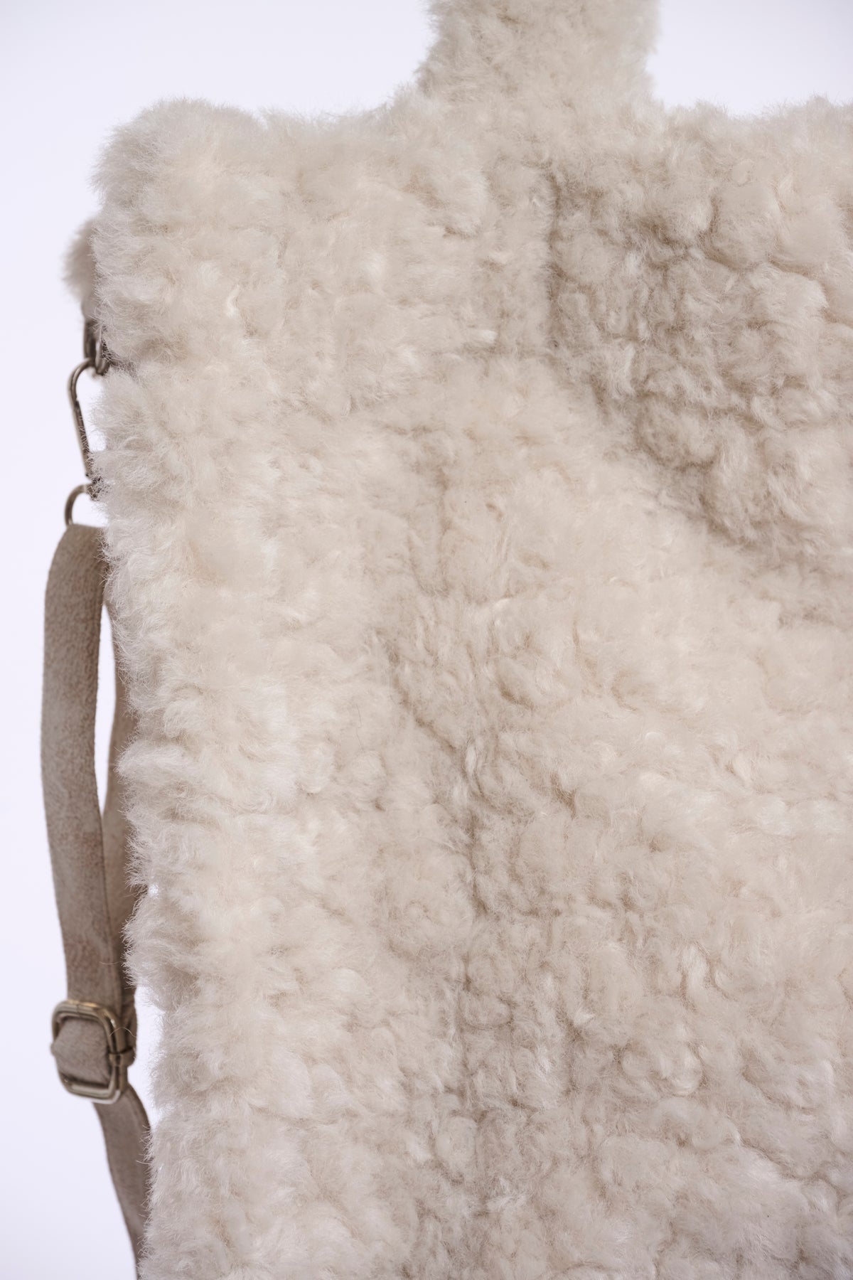Rino & Pelle Brax Small Faux Fur Shopper in Birch