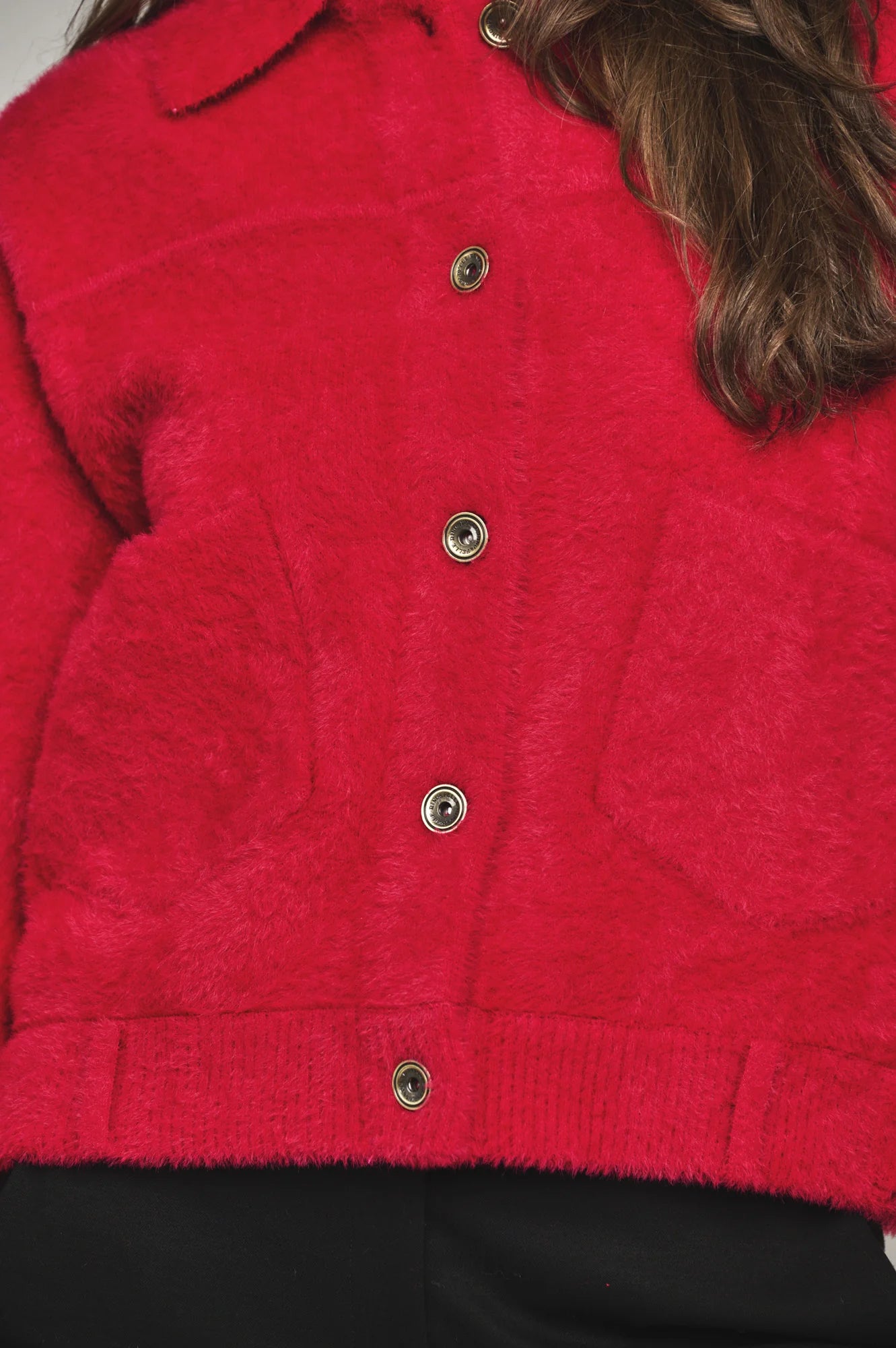 Bubbly Boxy Jacket in Red Berry