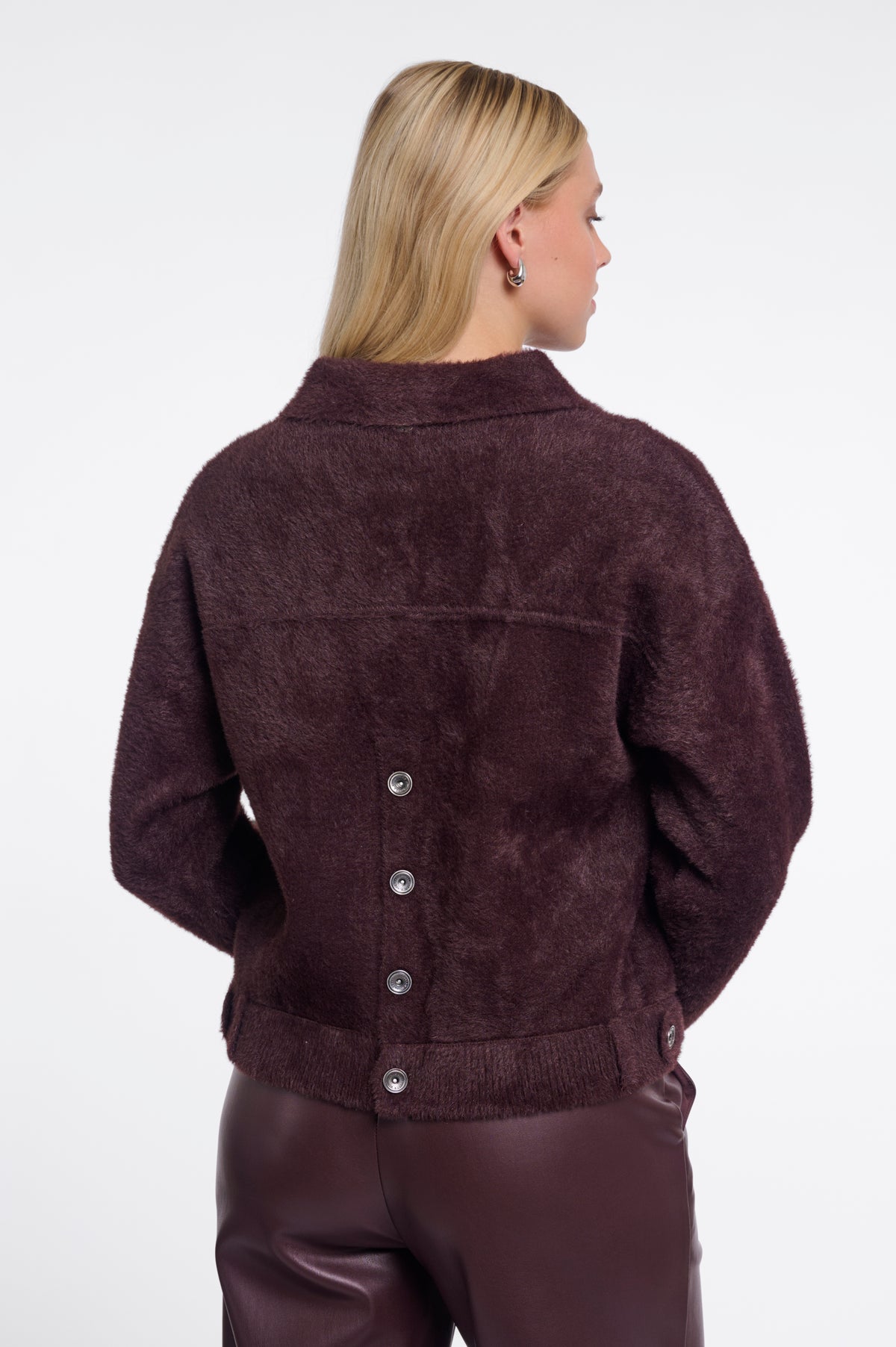 Rino & Pelle Bubbly Boxy Jacket in Fudge Cloak