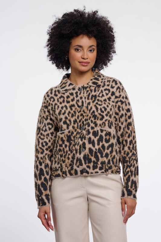 Rino & Pelle Bubbly Boxy Jacket in Light Leopard
