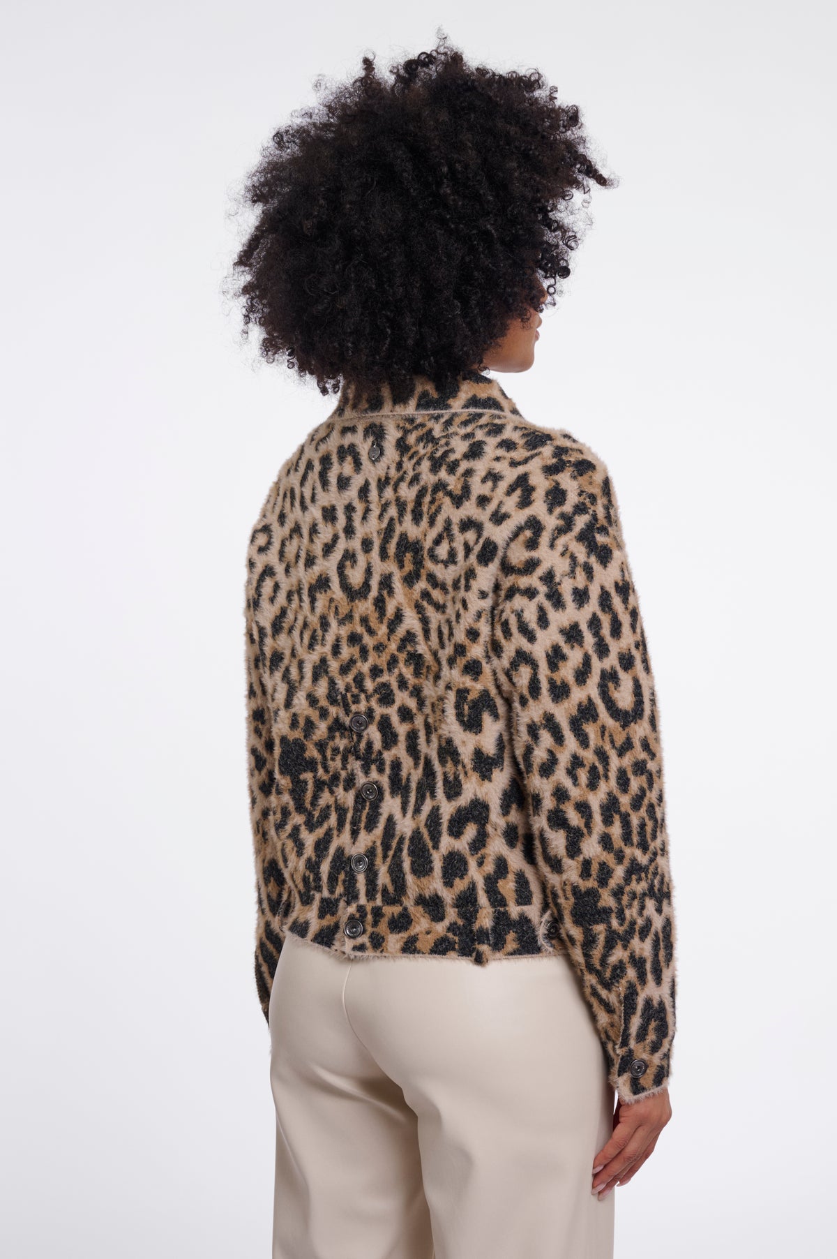 Rino & Pelle Bubbly Boxy Jacket in Light Leopard