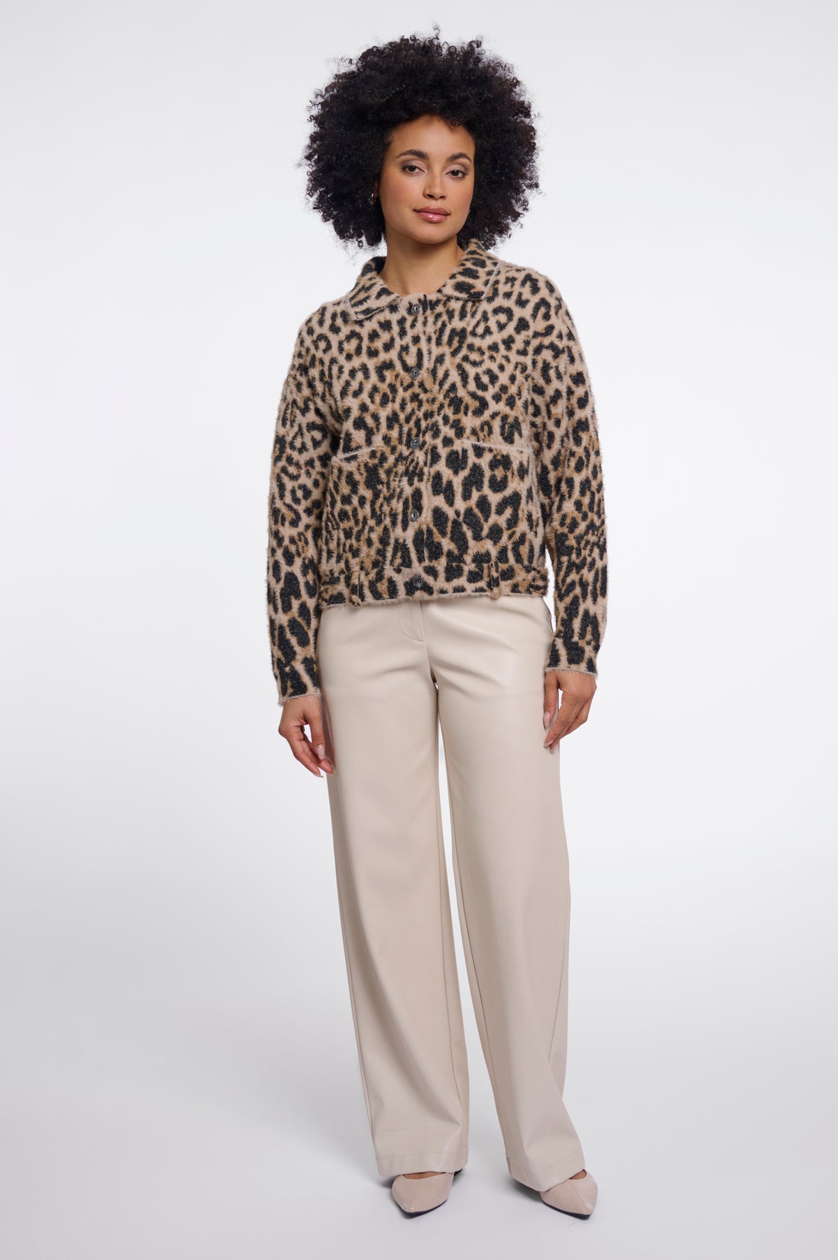 Rino & Pelle Bubbly Boxy Jacket in Light Leopard