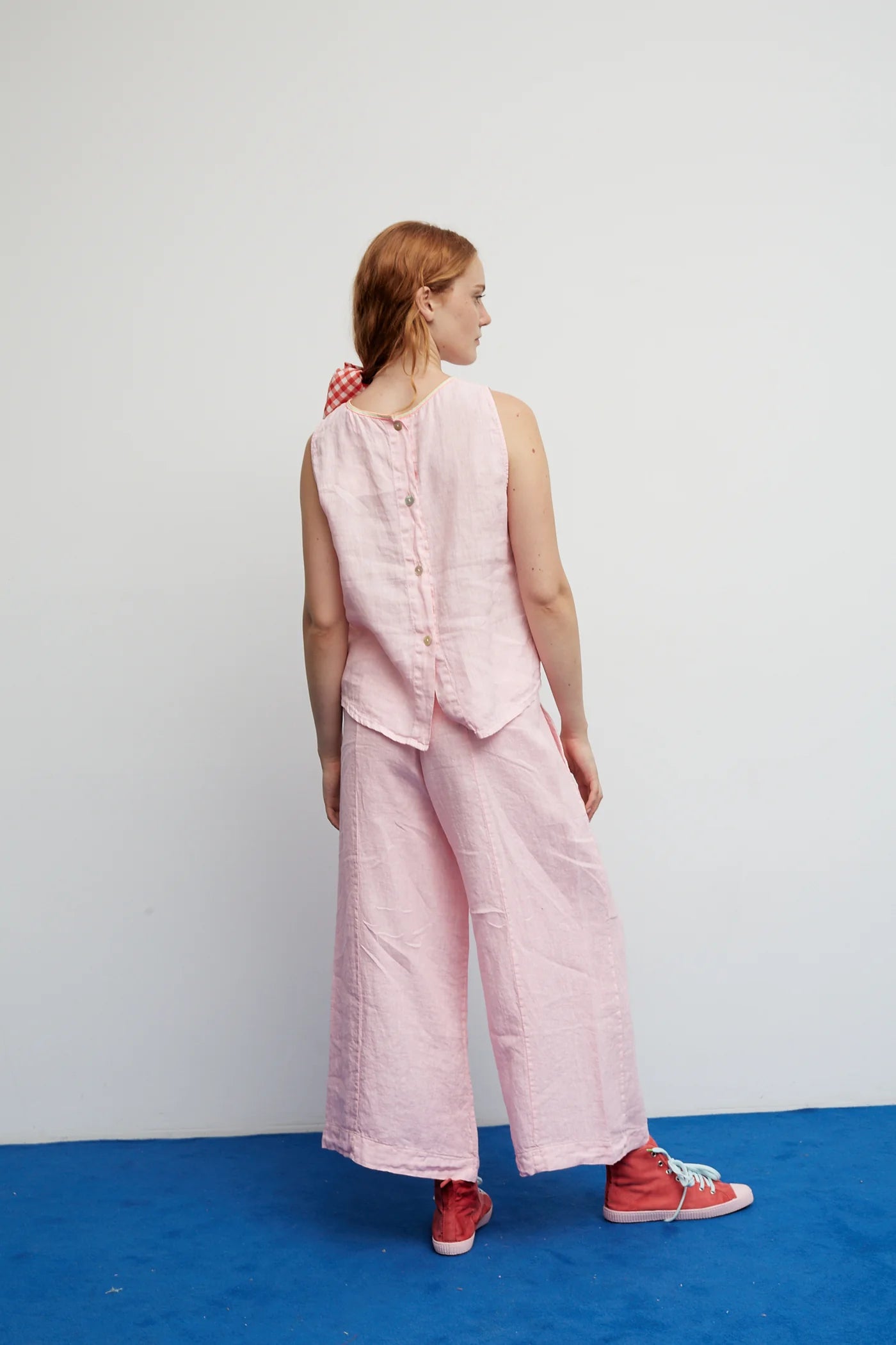 Dr Bloom Linen Blouse in Pink