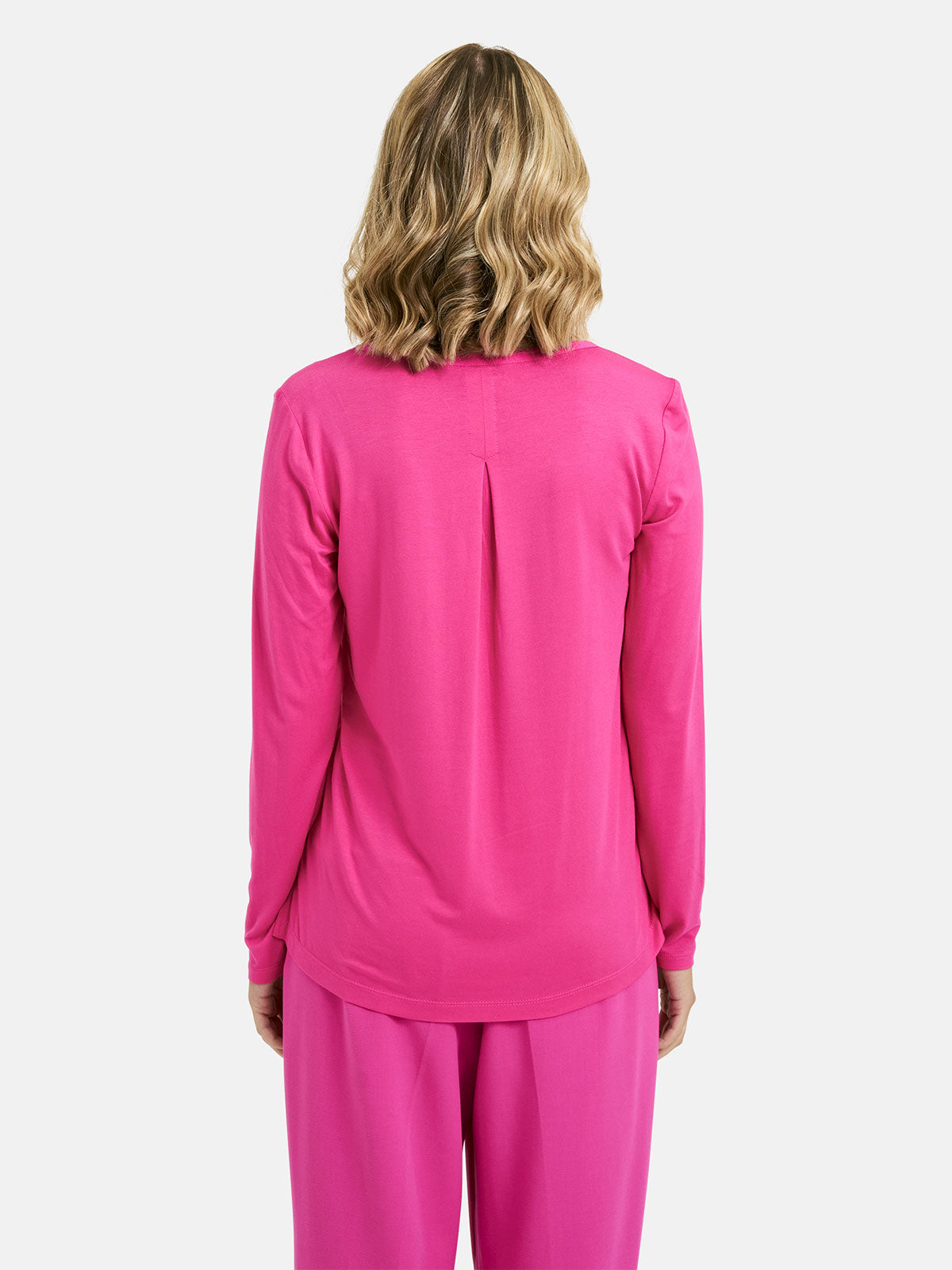 Jersey Blouse in Hot Pink