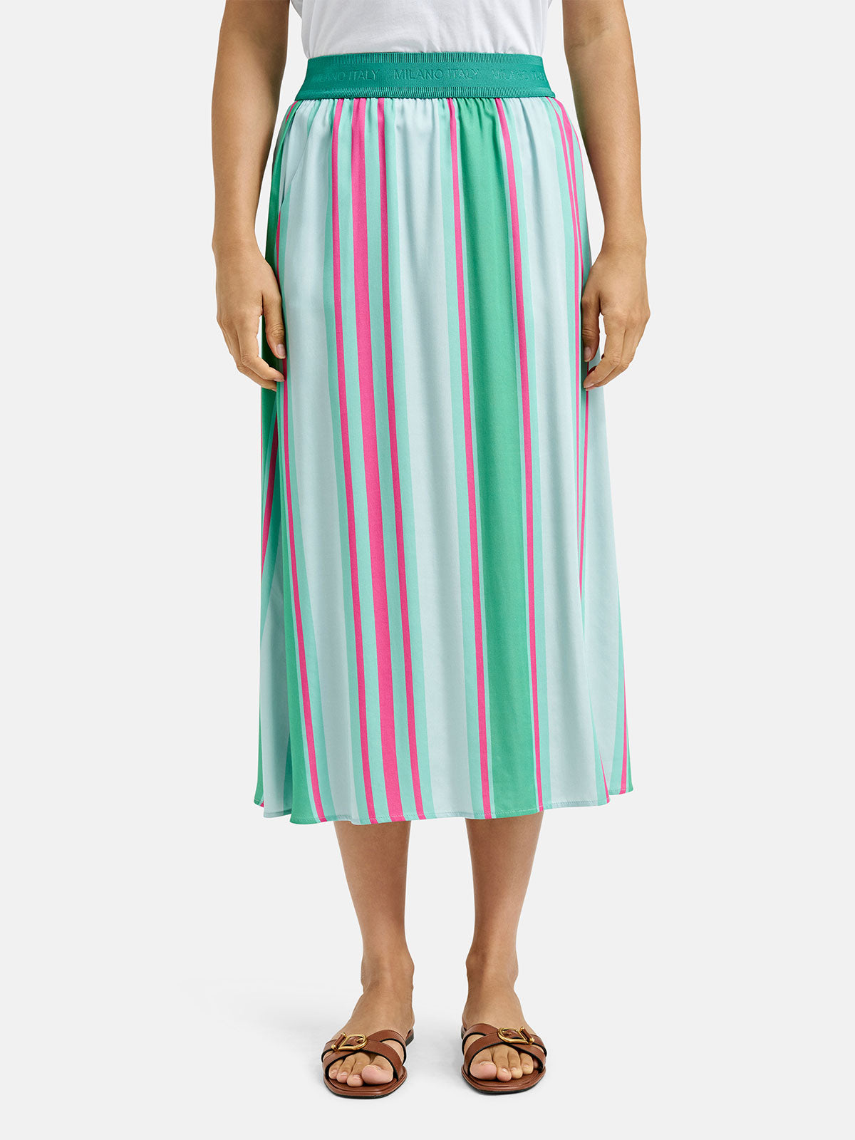 Turquoise Stripe Skirt