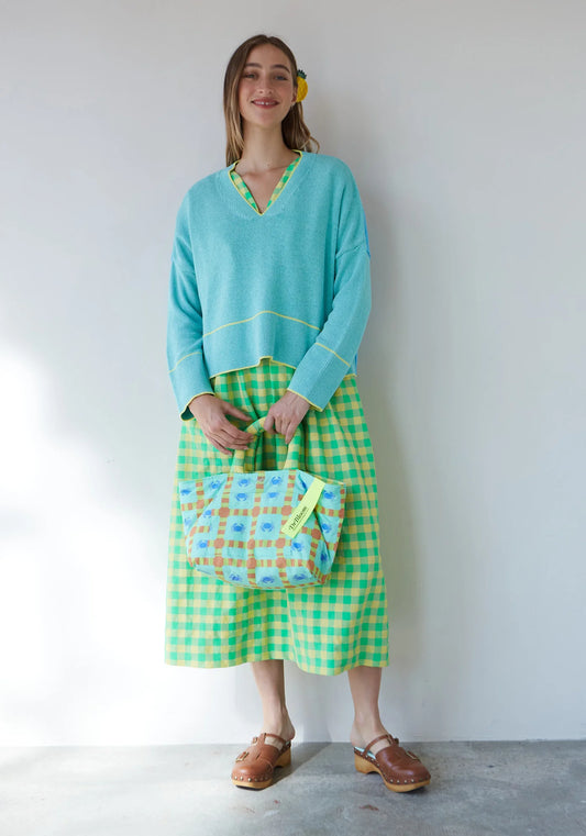 Dr Bloom Chipiron Sweater in Aqua