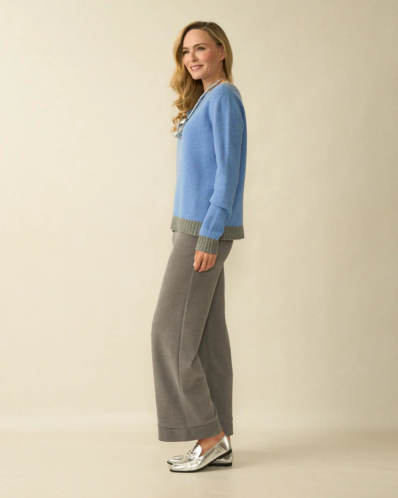 Deck By Decollage Wool Jumper in Blue