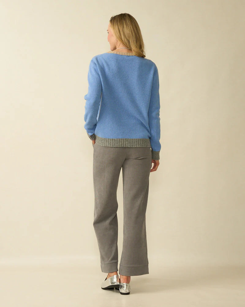 Deck By Decollage Wool Jumper in Blue