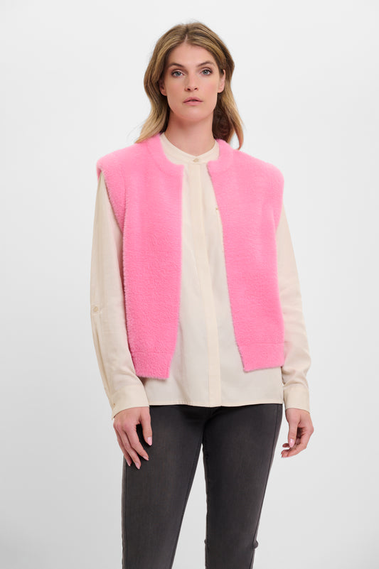 Elona Waistcoat in Bright Pink