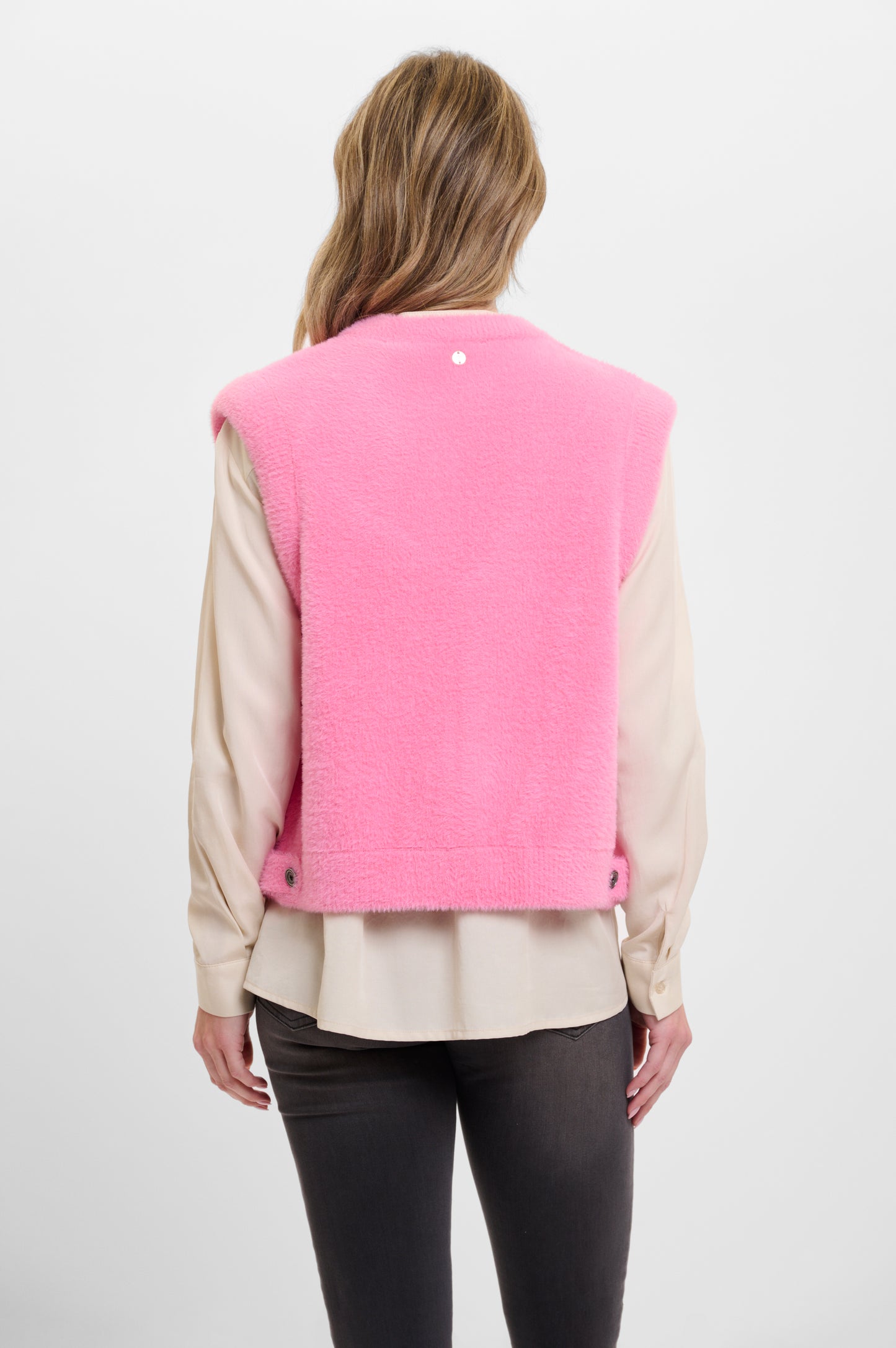 Elona Waistcoat in Bright Pink