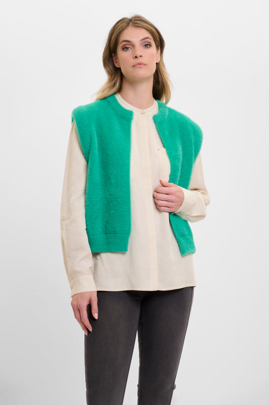 Elona Waistcoat in Clover Green