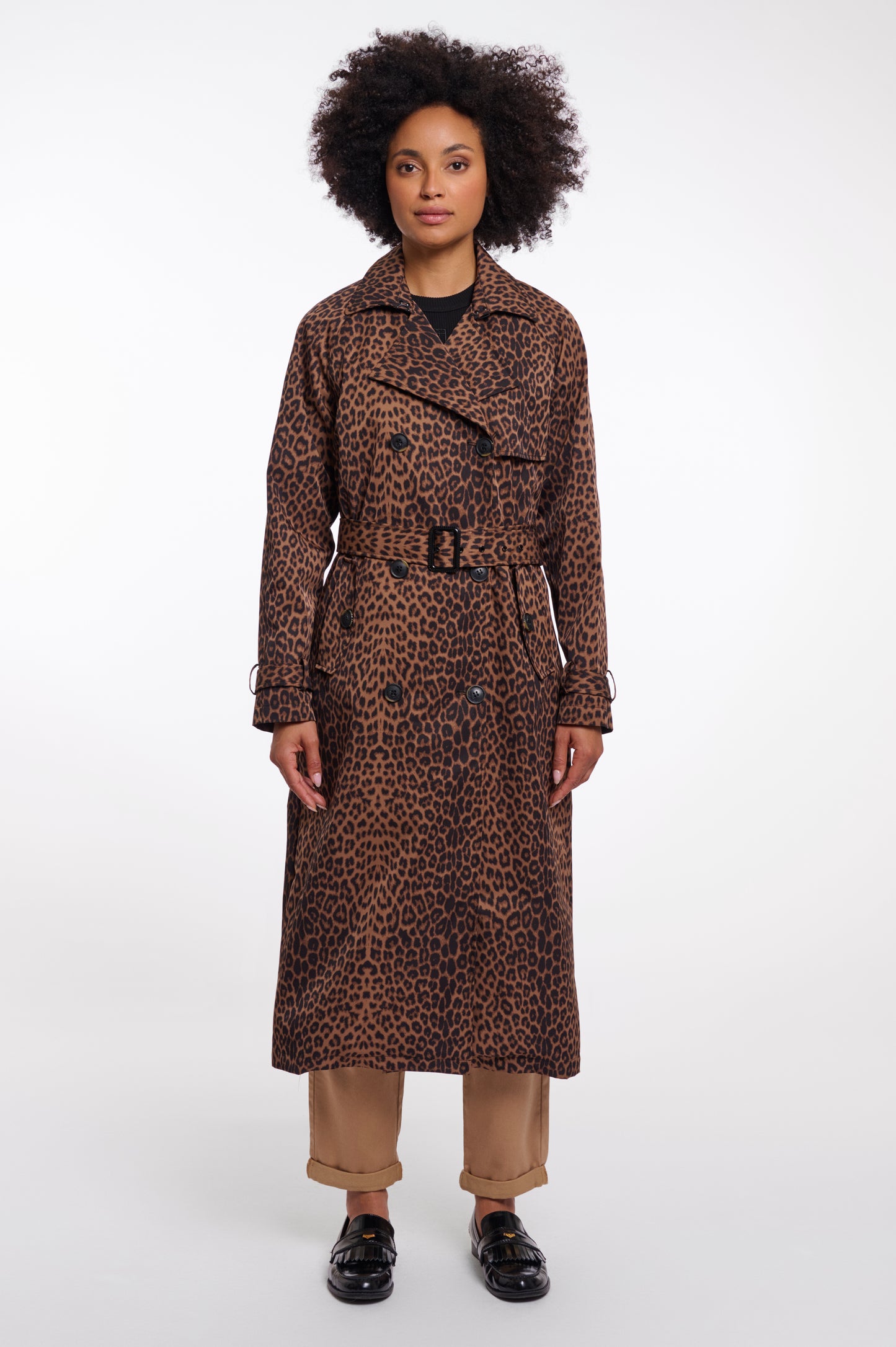 Rino & Pelle Era Trench Coat in Leopard
