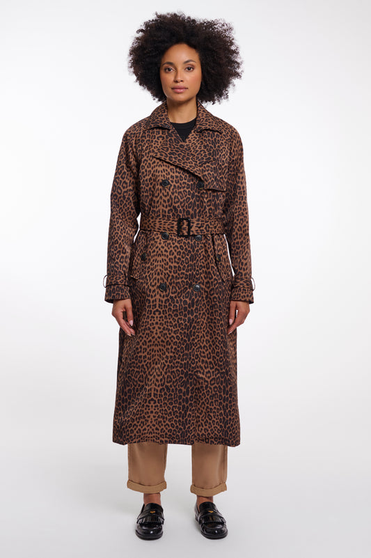 Rino & Pelle Era Trench Coat in Leopard