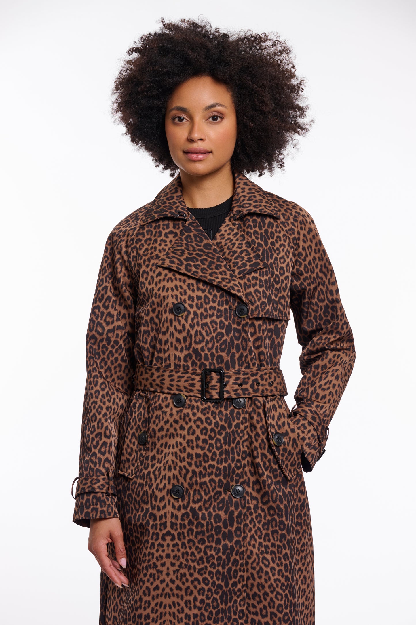 Rino & Pelle Era Trench Coat in Leopard