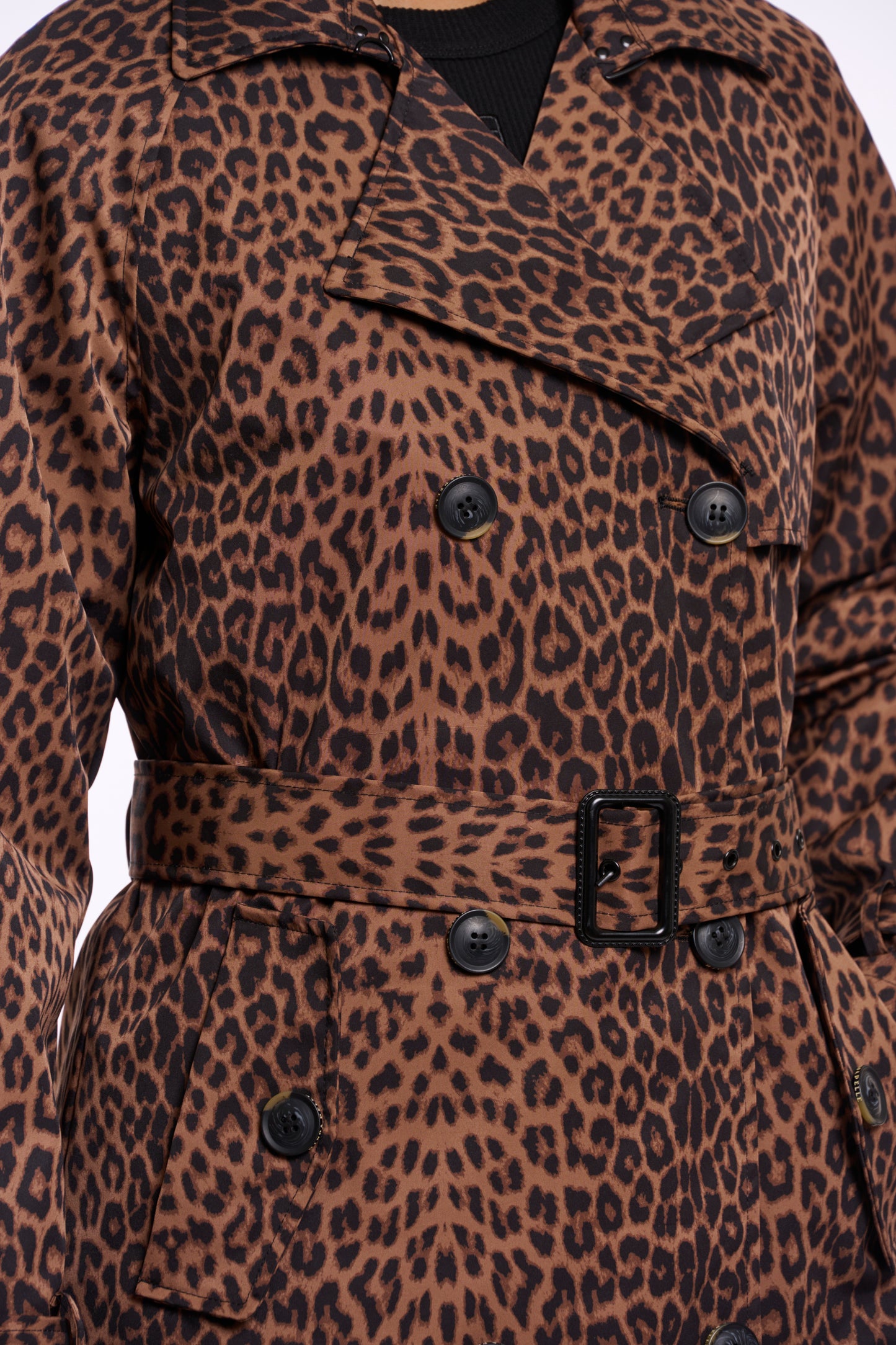 Rino & Pelle Era Trench Coat in Leopard