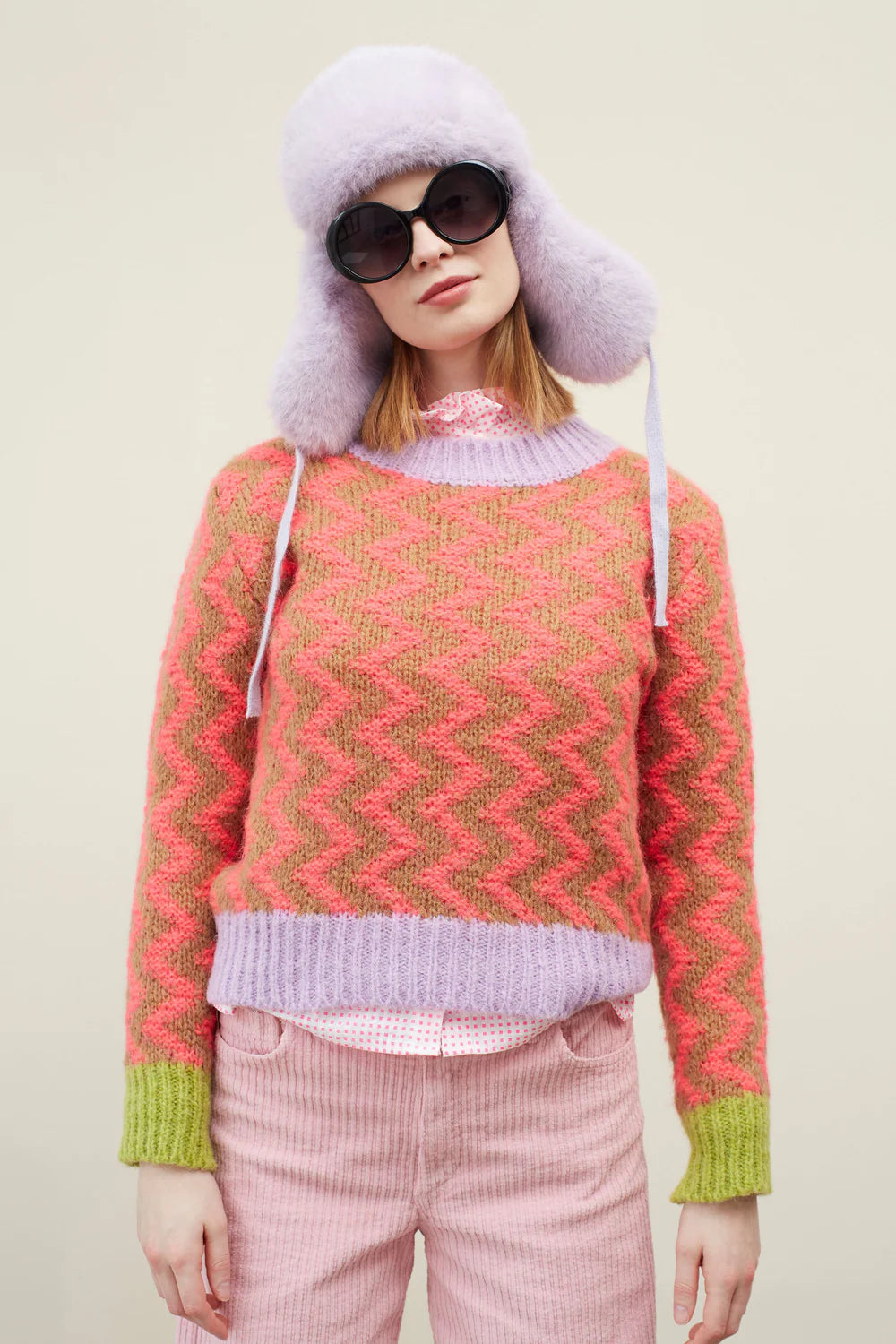 Coqueteo Knit Swear in Coral