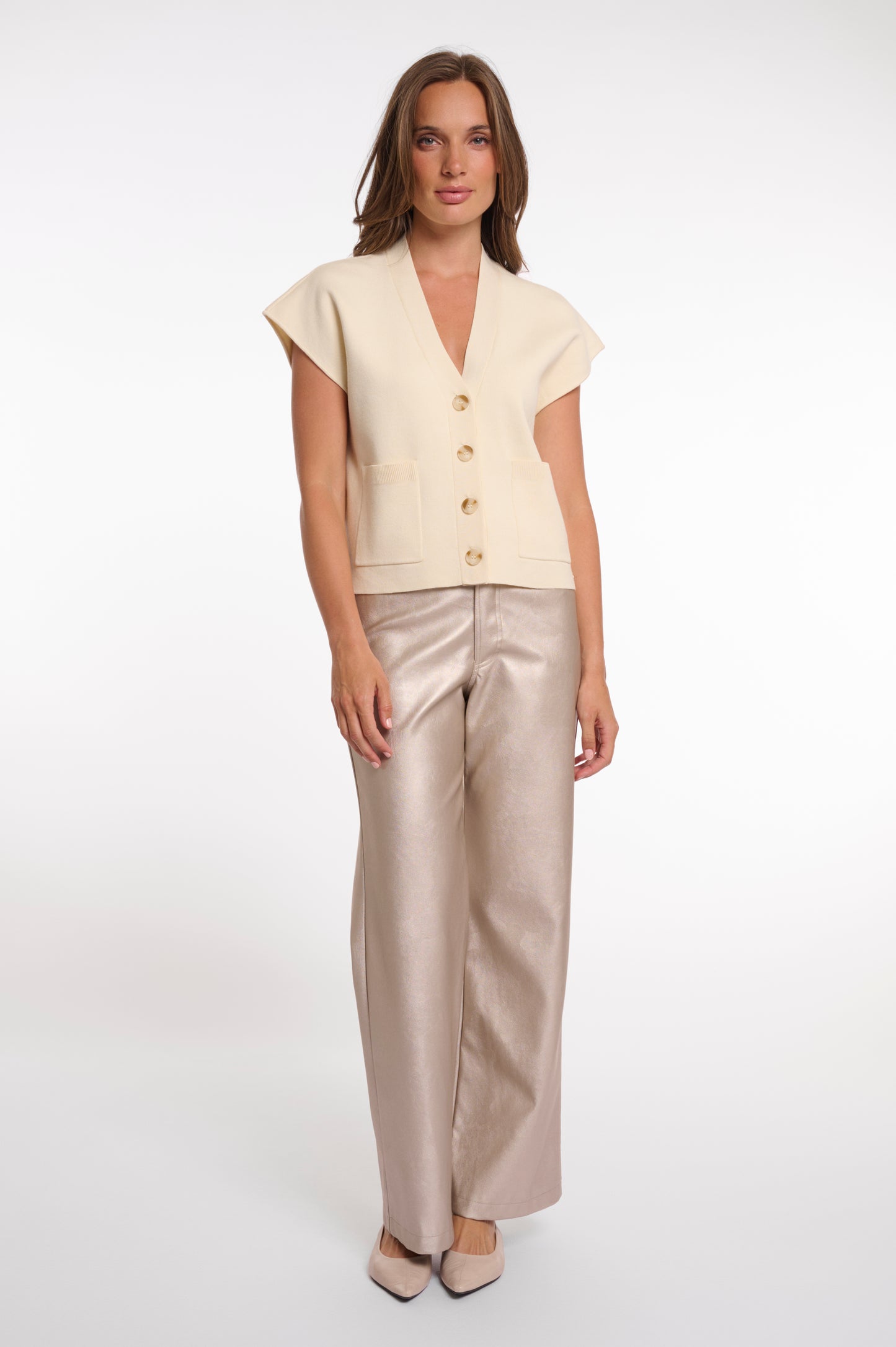 Rino & Pelle Hagi Button Waistcoat in Birch