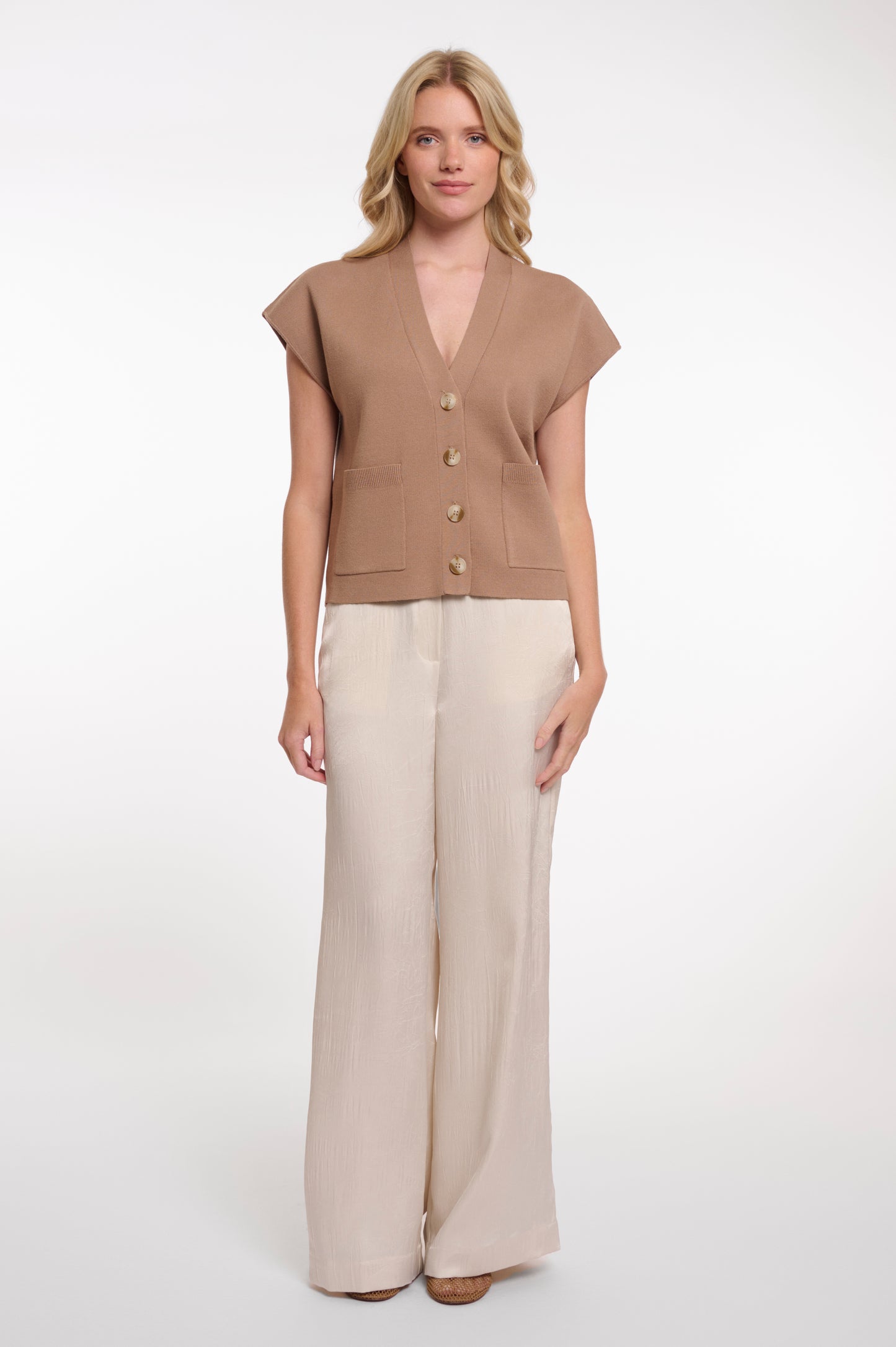 Rino & Pelle Hagi Button Waistcoat in Slate Bark