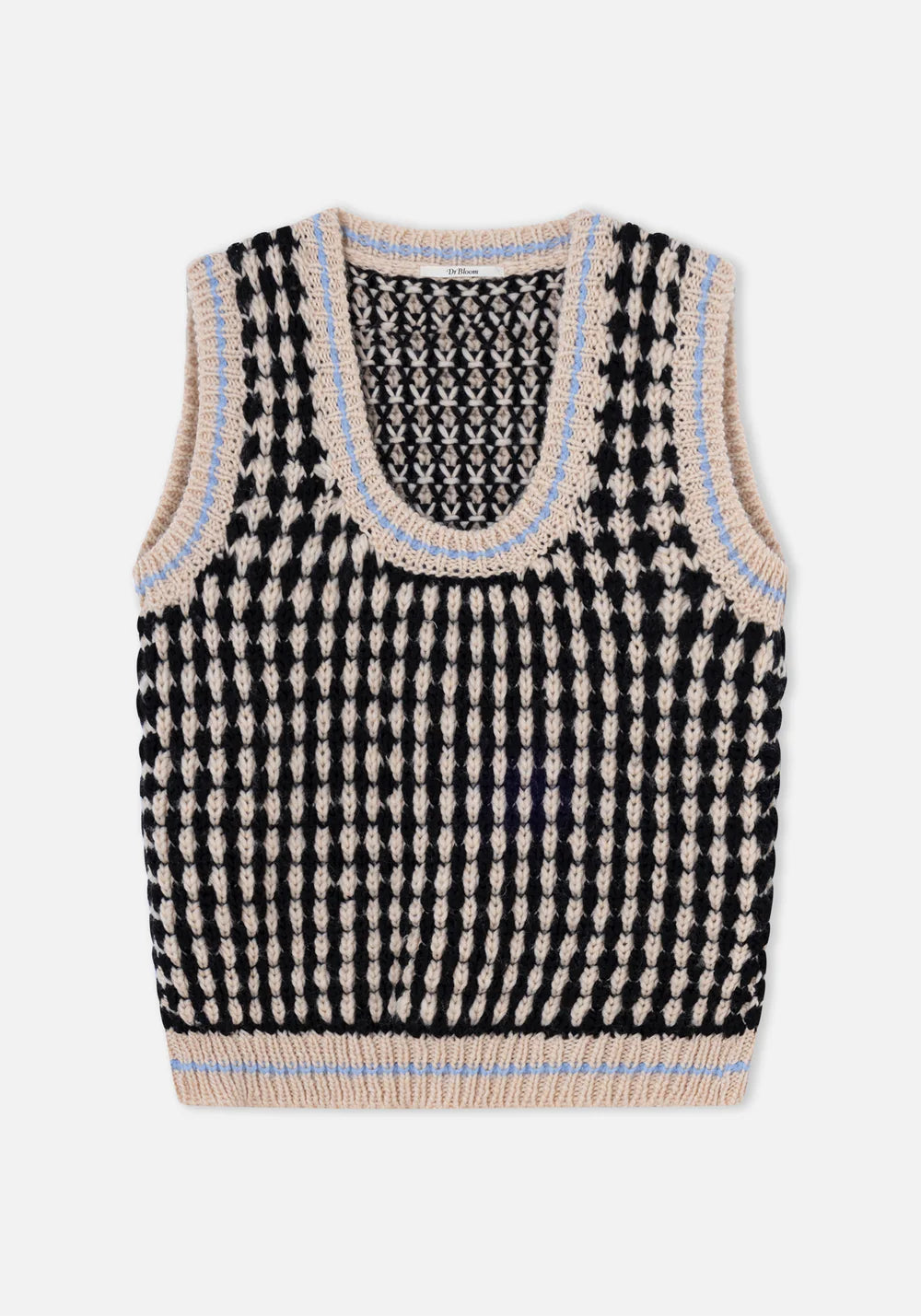 Guino Chunky Knit Vest in Black