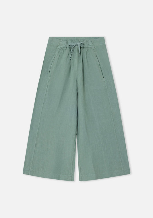 Dr Bloom Linen Trousers in Green