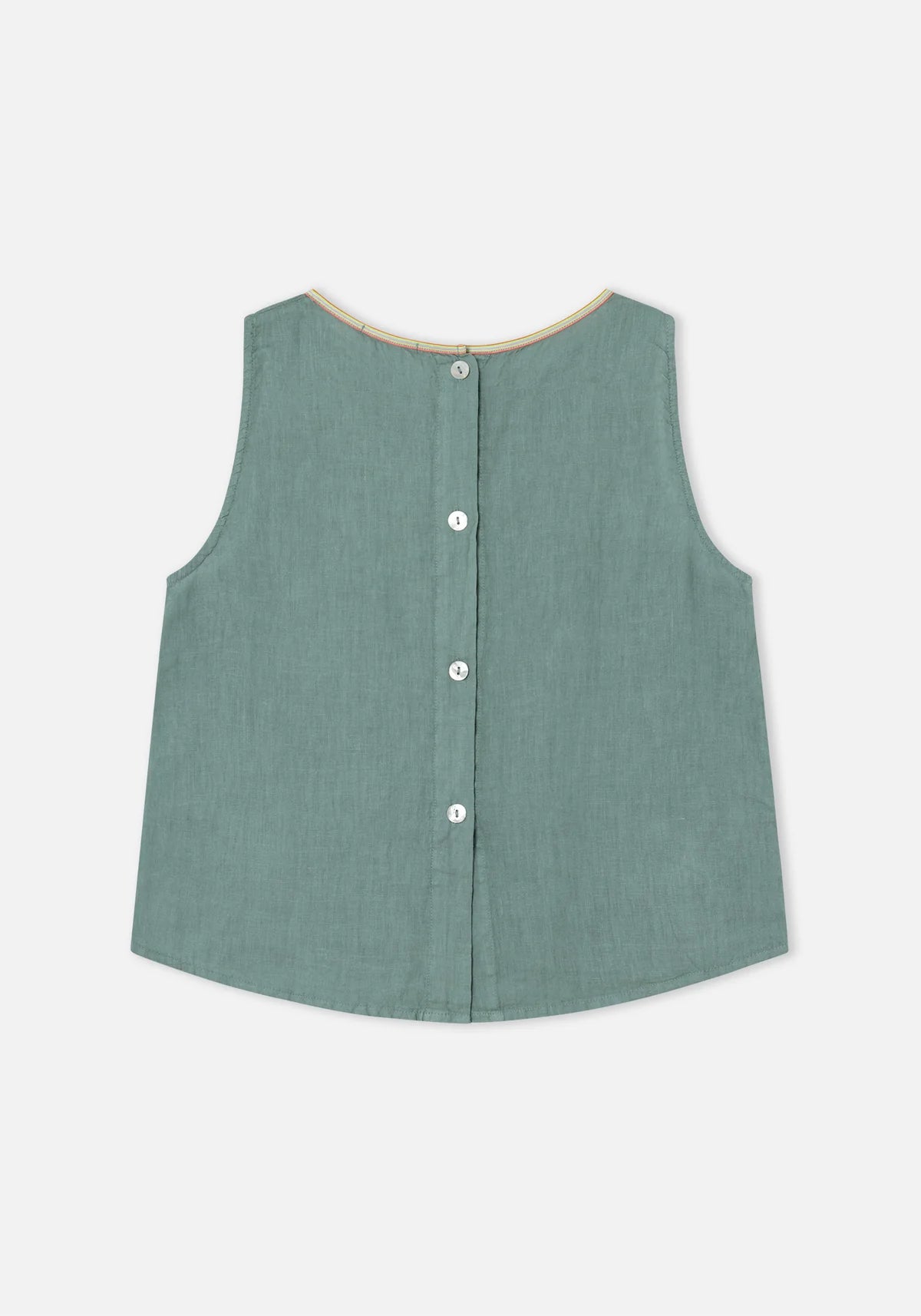 Dr Bloom Ana Linen Blouse in Green