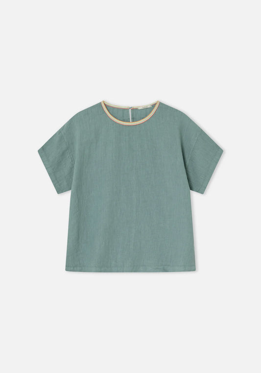 Dr Bloom Linen Short-Sleeve in Green