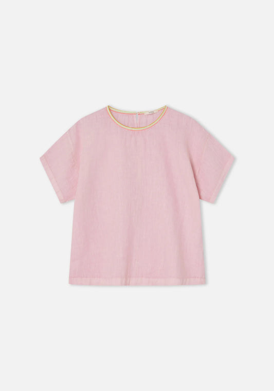 Dr Bloom Linen Short-Sleeve in Pink