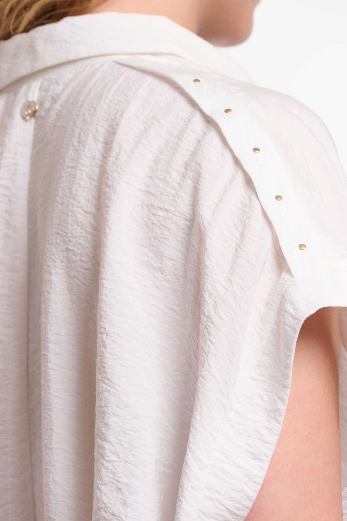 Rino & Pelle Imela Capsleeve Top in Snow white