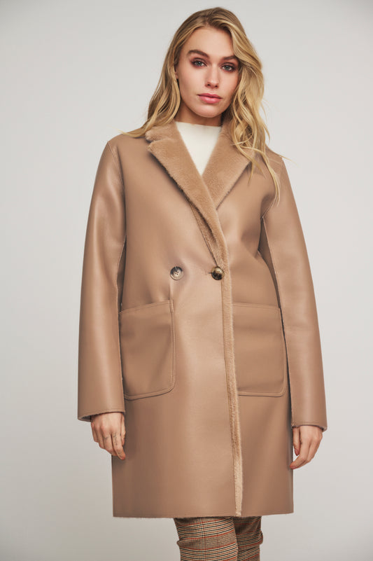 Ivon Reversible Coat in Twig