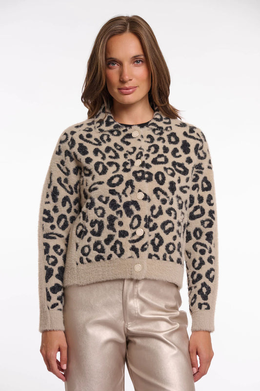 Rino & Pelle Jet Fluffy Jacket in Leopard