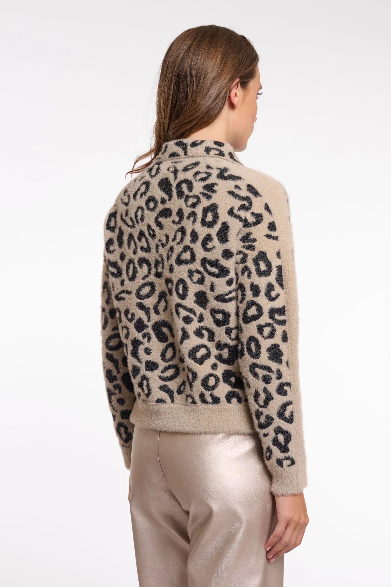 Rino & Pelle Jet Fluffy Jacket in Leopard