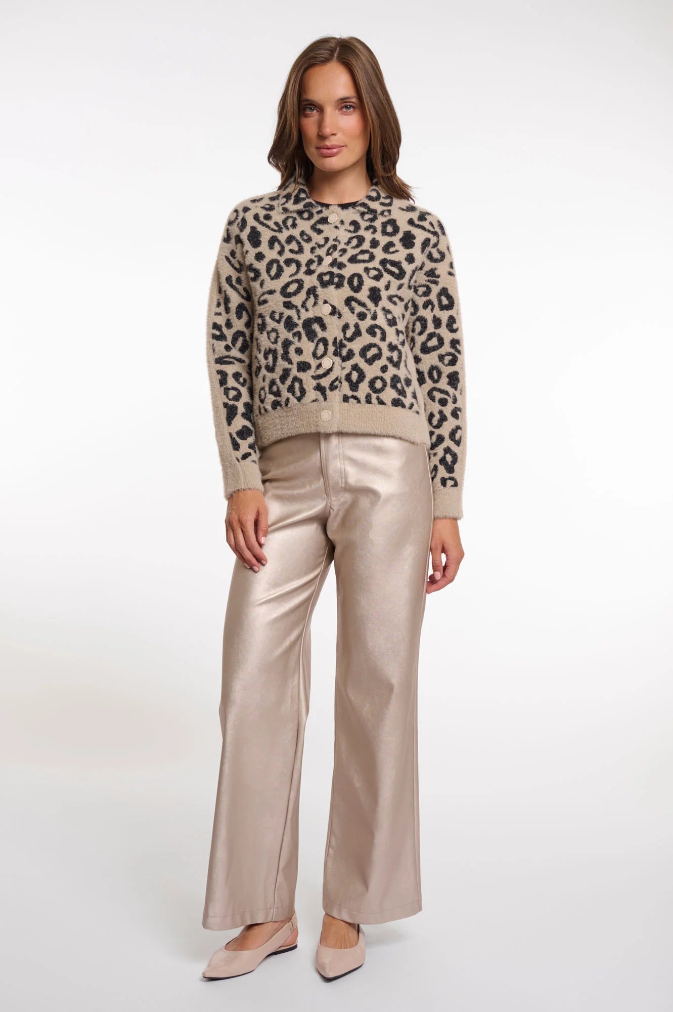 Rino & Pelle Jet Fluffy Jacket in Leopard