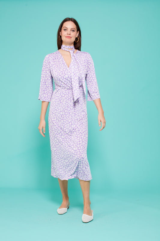 Lala Formentera Midi Dress in Lilac