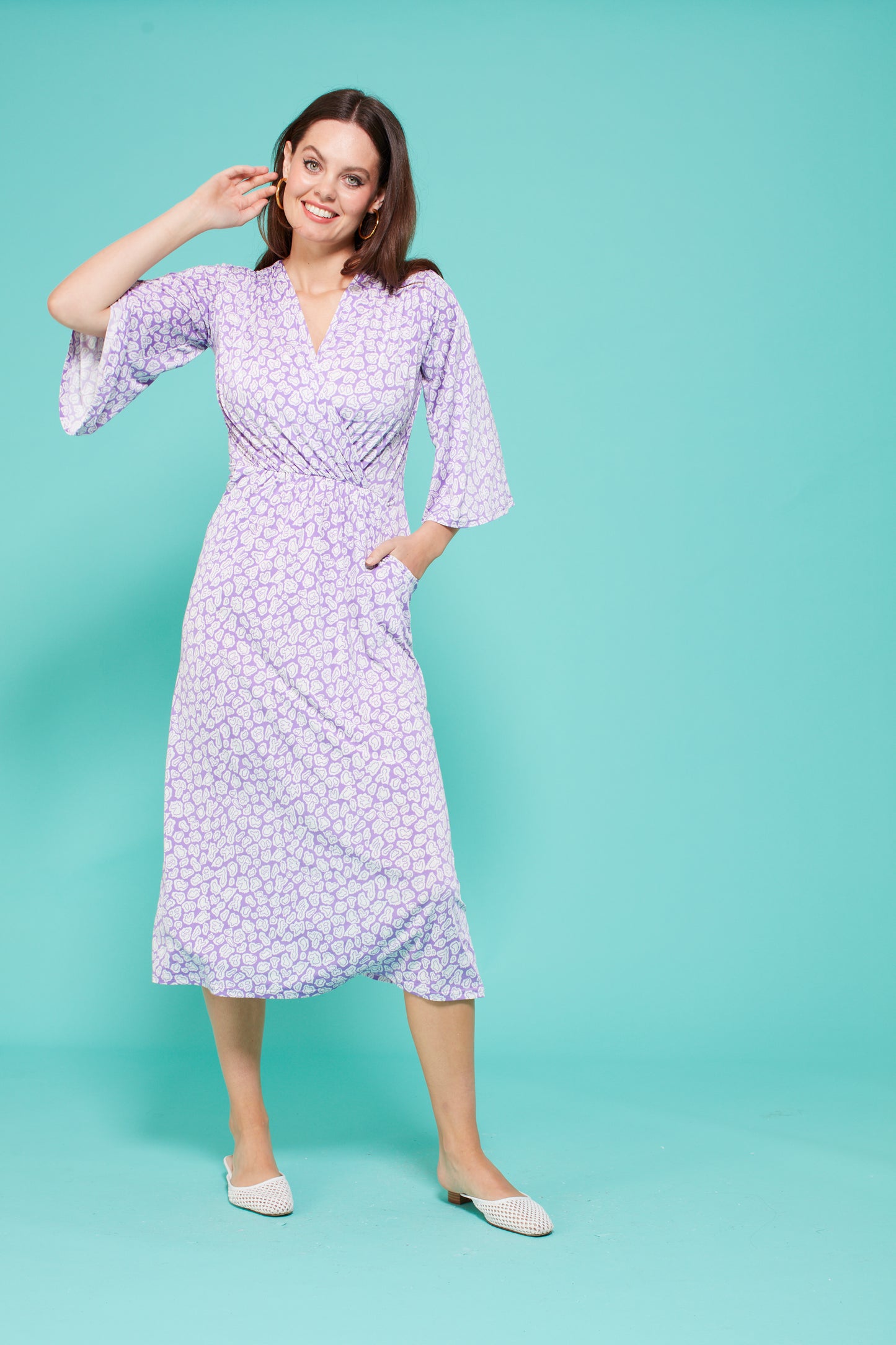 Lala Formentera Midi Dress in Lilac