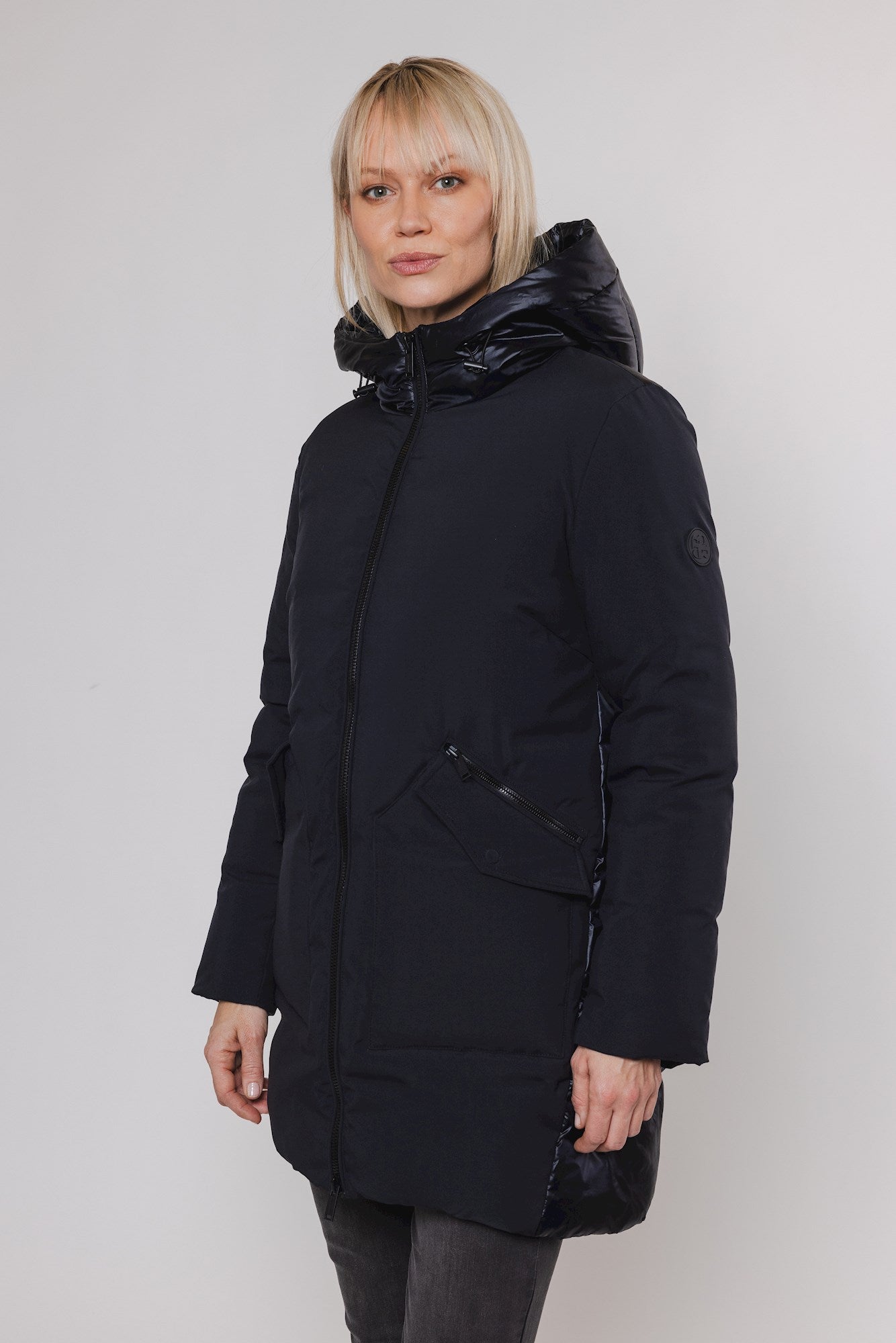 Marcie Padded Coat in Navy