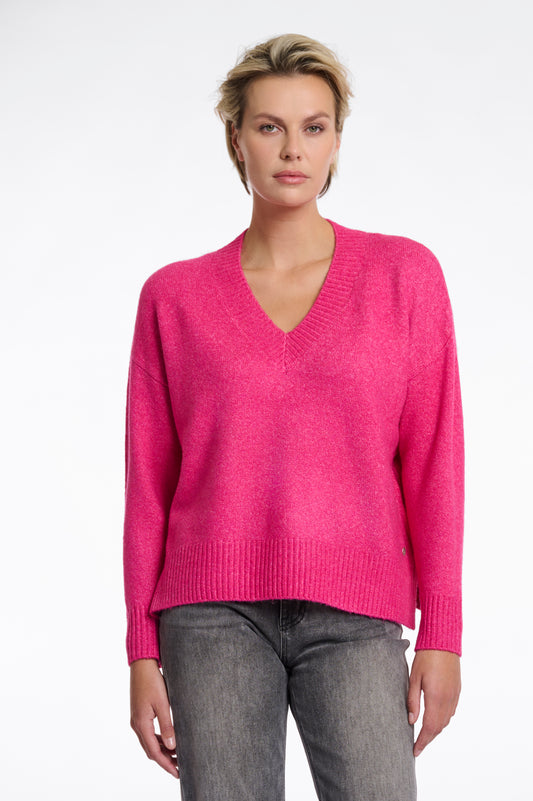 Rino & Pelle Maribel V-Neck Sweater in Pink