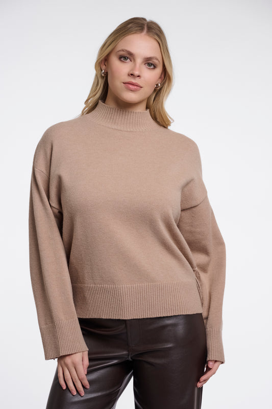 Rino & Pelle Melis Fringed Jumper in Dusty Oat