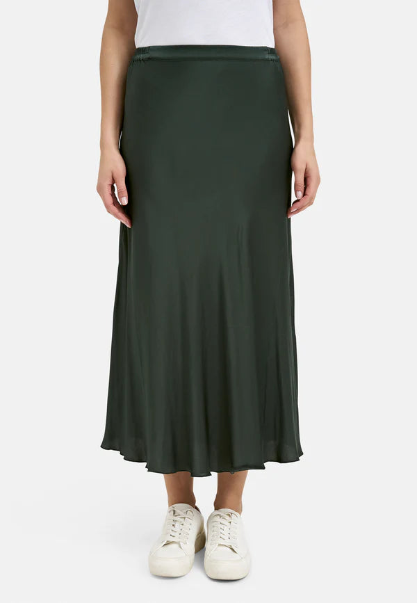 Midi-Skirt in Forest Green