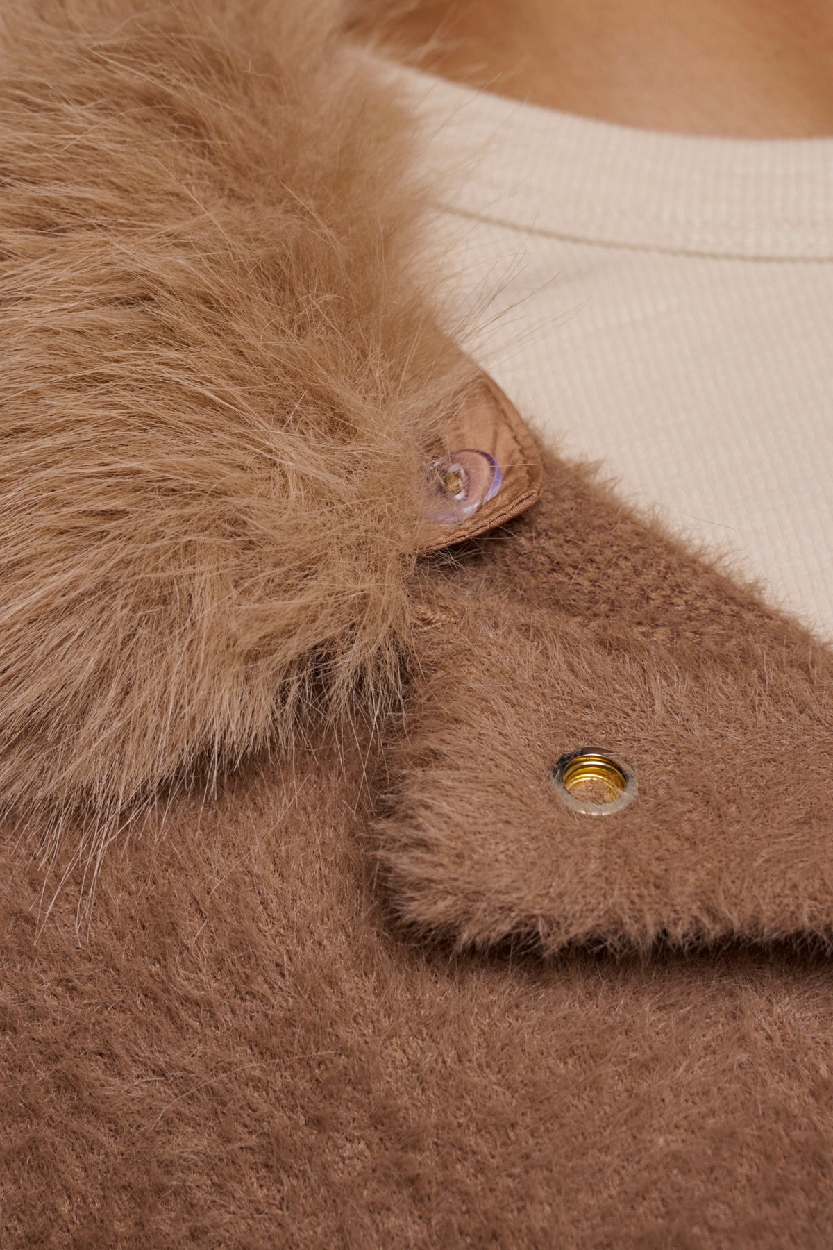 Rino & Pelle Nia Jacket with detachable collar in  Toast