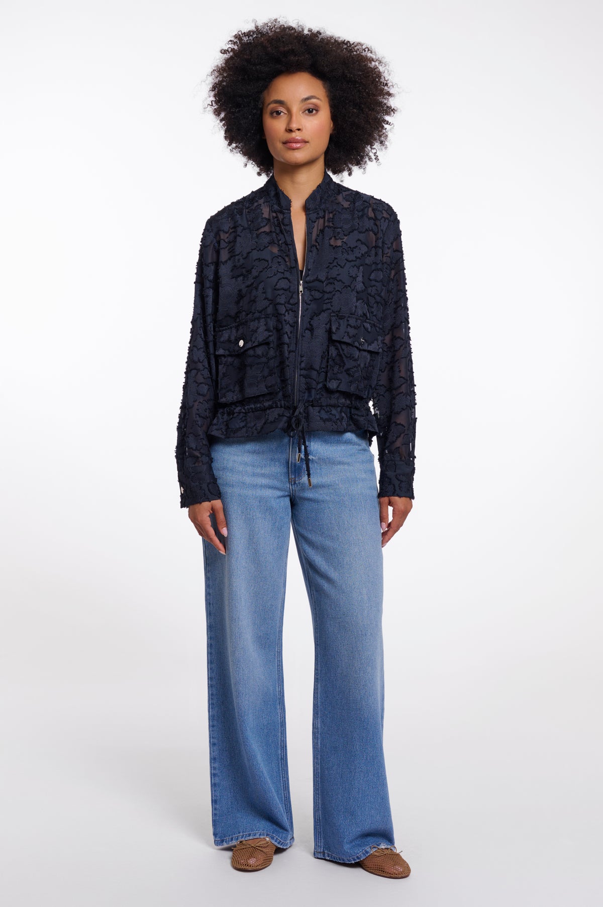 Rino & Pelle Priori Zip Jacket in Dark Navy